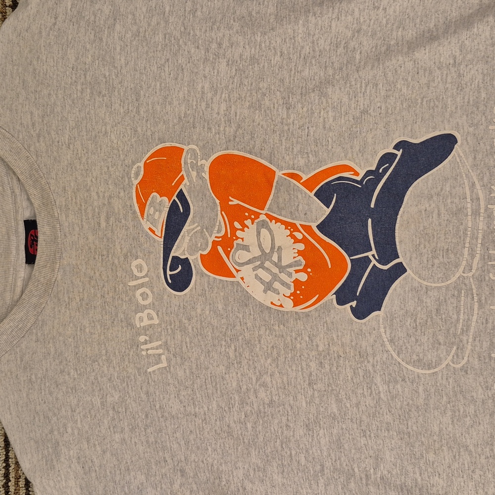 SOHK School Of Hard Knocks NY Lil Bolo Grey‎ USA Cotton Mens T Shirt Sz XL VTG